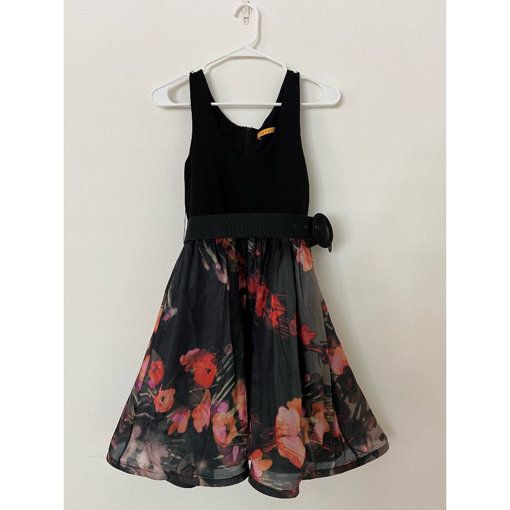 Alice + Olivia Belted Sleeveless Tank Rose Skirt - Size XS